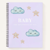 Modern Elegant Paarse Baby cadeau voor mama om te  Notitieboek (Voorkant)