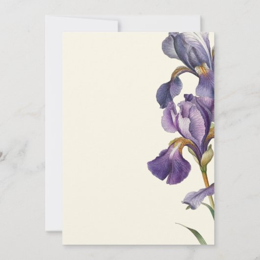 Modern Elegant Paarse Beige Bloemzoet Sixteen16 Kaart (Achterkant)