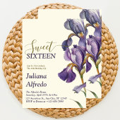 Modern Elegant Paarse Beige Bloemzoet Sixteen16 Kaart