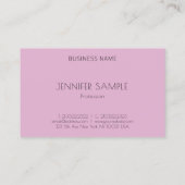 Modern Elegant Paarse Eenvoudige Sjabloon Professi Visitekaartje (Achterkant)