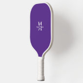 Modern Elegant Paarse Initiaal en naam Pickleball Paddle (Links)