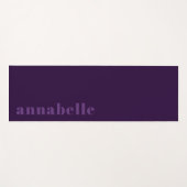 Modern Elegant Paarse Minimal Personalised Yogamat (Voorkant (horizontaal))
