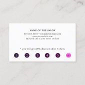 Modern Elegant Paarse Roze Hart Schoonheid Loyalit Klantenkaartje (Achterkant)