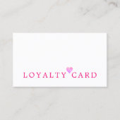 Modern Elegant Paarse Roze Hart Schoonheid Loyalit Klantenkaartje (Voorkant)