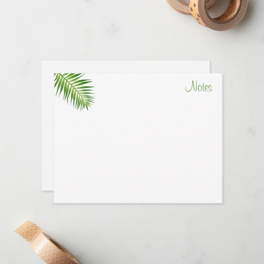 Modern Elegant Palm Leaves Handschrift Sjabloon (Voorkant / Achterkant in situ)