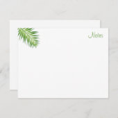 Modern Elegant Palm Leaves Handschrift Sjabloon (Voorkant / Achterkant)