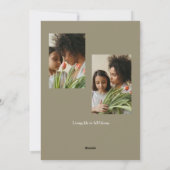 Modern Elegant Pasen Zegeningen Script 3 Foto Feestdagenkaart (Achterkant)