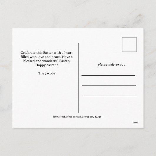 Modern Elegant Pasen Zegeningen Script 3 Foto Feestdagenkaart (Achterkant)