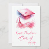 Modern Elegant Pastel Afstuderen Aankondiging (Voorkant)