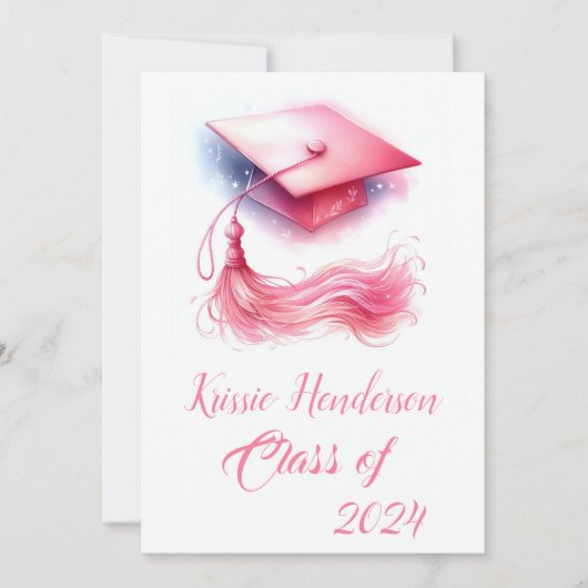 Modern Elegant Pastel Afstuderen Aankondiging (Voorkant)