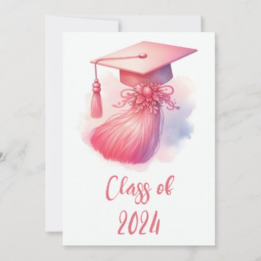 Modern Elegant Pastel Afstuderen Kaart (Voorkant)