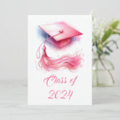 Modern Elegant Pastel Afstuderen Kaart (Staand voorkant)