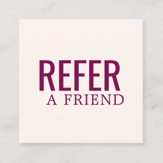 Modern Elegant Pastel Bold  Aanbevelingskaartje (Voorkant)