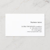 Modern Elegant Pastel Roos Witte Streep Visitekaartje (Achterkant)