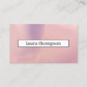 Modern Elegant Pastel Roos Witte Streep Visitekaartje (Voorkant)