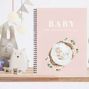 Modern Elegant Pastel Roze Baby cadeau voor mama o Notitieboek