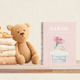 Modern Elegant Pastel Roze Baby cadeau voor mama o Notitieboek