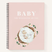Modern Elegant Pastel Roze Baby cadeau voor mama o Notitieboek (Voorkant)