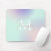 Modern Elegant Pastel Roze Mint Paarse Gradient Muismat (Met muis)