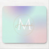 Modern Elegant Pastel Roze Mint Paarse Gradient Muismat (Voorkant)