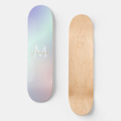 Modern Elegant Pastel Roze Mint Paarse Gradient Persoonlijk Skateboard (Voorkant)