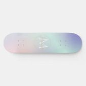 Modern Elegant Pastel Roze Mint Paarse Gradient Persoonlijk Skateboard (Horizontaal)