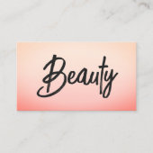 Modern Elegant Pastel White Beauty Hair Makeup Visitekaartje (Voorkant)