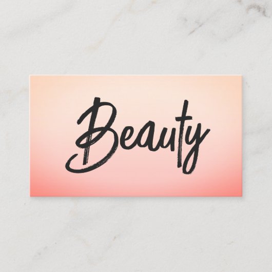 Modern Elegant Pastel White Beauty Hair Makeup Visitekaartje (Voorkant)