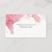 modern elegant Patisserie creme Chef roze marmer Visitekaartje (Achterkant)