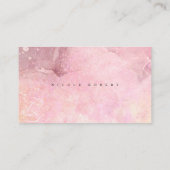 modern elegant Patisserie creme Chef roze marmer Visitekaartje (Achterkant)