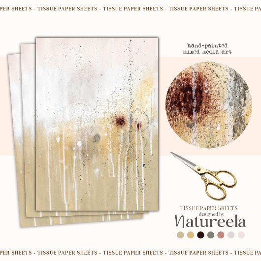 Modern Elegant Patroon Abstract Weefselpapier Tissuepapier