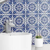 Modern Elegant Patroon Spaans Azulejo Decor Blauw Tegeltje