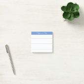 Modern Elegant Periwinkle Blue Personalized Lined Post-it® Notes (Kantoor)