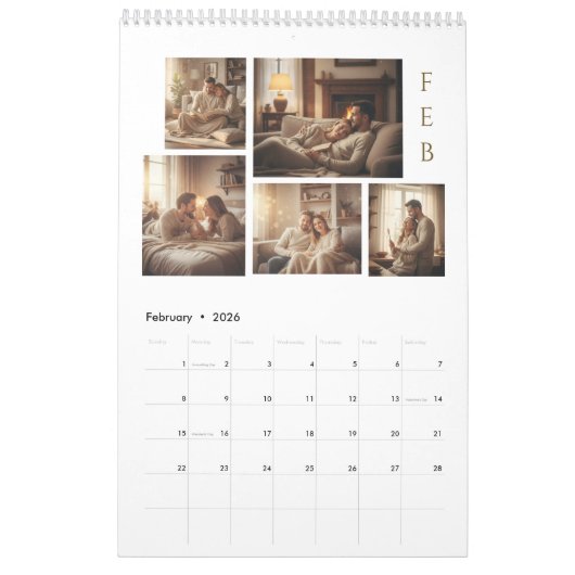 Modern & Elegant Personalized 2026 Calendar Kalender (Feb 2026)