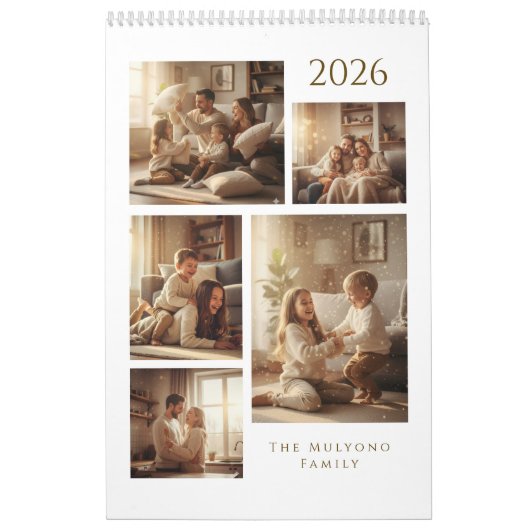 Modern & Elegant Personalized 2026 Calendar Kalender (Hoes)