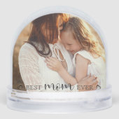 Modern Elegant Personalized Gift for Mom Sneeuwbol (Achterkant)