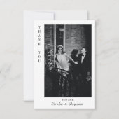 Modern Elegant Personalized Message Weddenschap Bedankkaart (Voorkant)