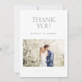 Modern Elegant Personalized Photo Wedding Bedankkaart (Voorkant)