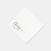 Modern Elegant Personalized Wedding Simple Napkins Servet (Hoek)