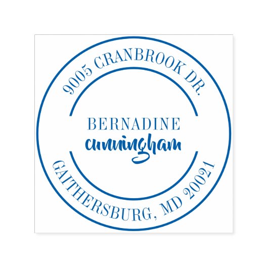 Modern Elegant Persoonlijk Retouradres Zelfinktende Stempel (Design)