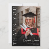 Modern Elegant Photo Afstuderen Bedankkaart (Voorkant)