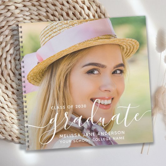 Modern Elegant Photo Afstuderen GuestBook Notitieboek