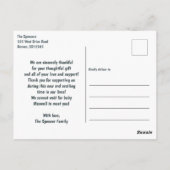 Modern Elegant Photo Baby Boy Dank je Briefkaart (Achterkant)