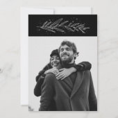 Modern Elegant Photo Black and White Wedding Kaart (Achterkant)