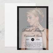 Modern Elegant Photo Bridal Brunch Kaart (Voorkant / Achterkant)