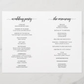 Modern Elegant Photo Budget Folded Wedding Program (Achterkant)