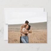 Modern Elegant Photo Budget Wedding Invitation (Achterkant)
