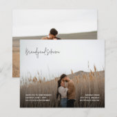 Modern Elegant Photo Budget Wedding Invitation (Voorkant / Achterkant)