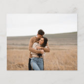 Modern Elegant Photo Budget Wedding Invitation Flyer (Achterkant)