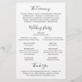 Modern Elegant Photo Budget Wedding Programme Flyer (Achterkant)